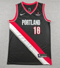 Portland Trail Blazers Black #16 NBA Jersey-1380