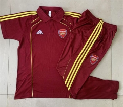 Retro Version 2025-2026 Arsenal Dark Red Thailand Polo Uniform-815