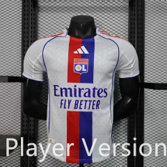 Player Version 25-26 Olympique Lyonnais Home White&Red Thailand Soccer Jersey AAA-888