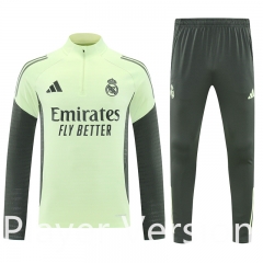 Player Version 25-26 Real Madrid Light Green Thailand Soccer Tracksuit-7411