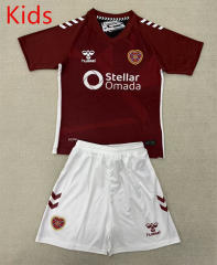 25-26 Heart of Midlothian Home Red Kids/Youth Soccer Uniform-AY
