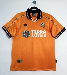 Retro Version 99-00 Valencia Away Orange Thailand Soccer Jersey AAA-811