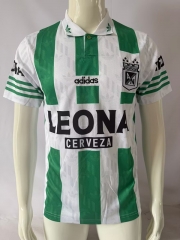 Retro Version 96-97 Atletico Nacional Home White&Green Thailand Soccer Jersey AAA-503