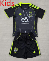 25-26 Al Ahly SC Away Black Kids/Youth Soccer Uniform-AY