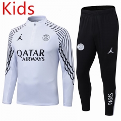 25-26 Paris SG White Kids/Youth Soccer Tracksuit-411