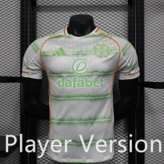 Player Version 2025-26 Celtic Away White&Green Thailand Soccer jersey AAA-888
