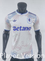 Player Version 2025-26 Aston Villa 2nd Away White Thailand Soccer Jersey AAA-0871