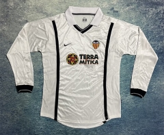 Retro Version 2000-01 Valencia Home White Thailand Soccer Jersey AAA-6590