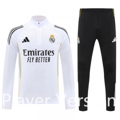 Player Version 25-26 Real Madrid White Thailand Soccer Tracksuit-7411