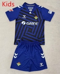 25-26 Real Betis Goalkeeper Royal Blue Kids/Youth Soccer Uniform-AY