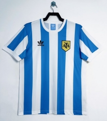 Retro Version 1978 Argentina Home Blue&White Thailand Soccer Jersey AAA-811