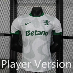 Player Version 25-26 Sporting Lisbon Clube de Portugal Away White Thailand Soccer Jersey AAA-888