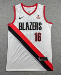 Portland Trail Blazers White #16 NBA Jersey-1380