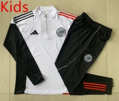 25-26 Ajax White Kids/Youth Soccer Tracksuit-815