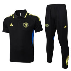 25-26 Manchester United Black Thailand Polo Uniform-815