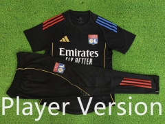 Player Version 25-26 Olympique Lyonnais Black Training Thailand Soccer Tracksuit-6724
