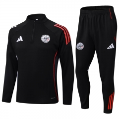 25-26 Ajax Black Thailand Soccer Tracksuit-411