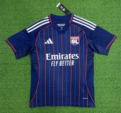 (S-4XL) 25-26 Olympique Lyonnais Away Royal Blue Thailand Soccer Jersey AAA-403