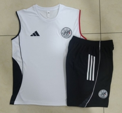 2025-2026 Ajax White Vest-sleeve Soccer Tracksuit Uniform-815