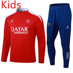 25-26 Paris SG Red Kids/Youth Soccer Tracksuit-411