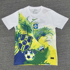 25-26 Special Edition Brazil White&Yellow&Green Thailand Soccer Jersey AAA-4927