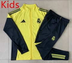 25-26 Real Madrid Yellow Kids/Youth Soccer Jacket Uniform-815