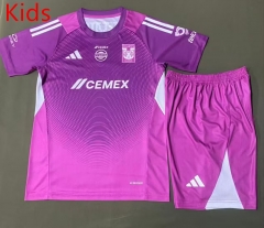 2025-26 Tigres UANL Goalkeeper Purple Kids/Youth Soccer Uniform-912