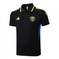 25-26 Manchester United Black Thailand Polo-815