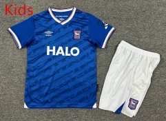 2025-2026 Ipswich Town Home Blue Kids/Youth Soccer Uniform-7809
