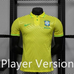 Player Special Version 25-26 Brazil Yellow Thailand Soccer Jersey AAA-888