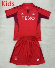 25-26 Aberdeen Home Red Kids/Youth Soccer Uniform-AY