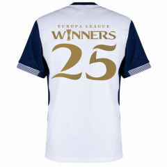 (S-4XL) With Patches 2024-2025 Tottenham Hotspur Home White #25 Winners Thailand Soccer Jersey AAA