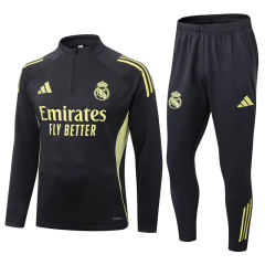 25-26 Real Madrid Dark Grey Thailand Soccer Tracksuit-411