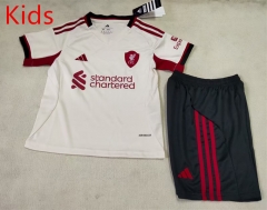 25-26 Liverpool Away Beige Kids/Youth Soccer Uniform-507