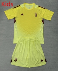2025-2026 Juventus Goalkeeper Yellow Soccer kids Uniform-AY