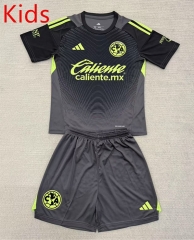 2025-2026 Club America Goalkeeper Gray&Black Kids/Youth Soccer Uniform-AY
