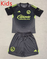 2025-2026 Club America Goalkeeper Gray&Black Kids/Youth Soccer Uniform-AY