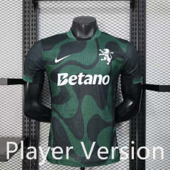 Player Version 25-26 Sporting Clube de Portugal 2nd Away Black&Green Thailand Soccer Jersey AAA-888