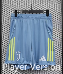 Player Version 2025-2026 Juventus Away Light Blue Thailand Soccer Shorts-888
