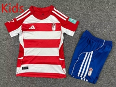 2025-2026 Granada CF Home Red&White Kid/Youth Soccer Uniform-7809