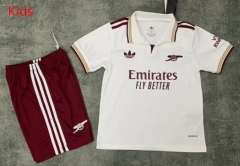 25-26 Arsenal 2nd Away White Kids/Youth Soccer Uniform