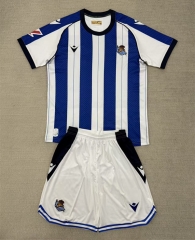 2025-2026 Real Sociedad Home Blue&White Soccer Uniform-AY