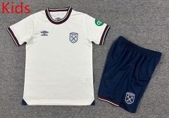 2025-2026 West Ham United Away White Kids/Youth Soccer Uniform-7809