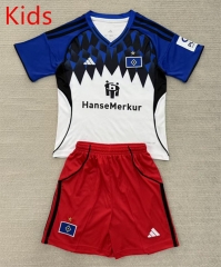 2025-2026 Hamburger SV Home White&Blue Kids/Youth Soccer Uniform-AY