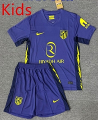 2025-2026 Atletico Madrid Away Blue Kids/Youth Soccer Uniform-4247