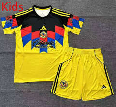 2025-2026 Club America Home Yellow Kids/Youth Soccer Uniform-4247
