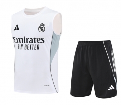 2025-2026 Real Madrid White Thailand Training Soccer Vest Uniform-418