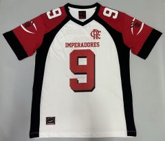 (S-4XL) 25-26 With No.9 Flamengo White&Red Thailand Soccer Jersey AAA-5668