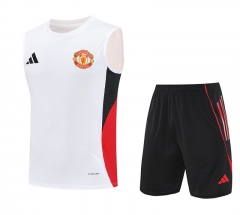 2025-2026 Manchester United White Thailand Training Soccer Vest Uniform-418