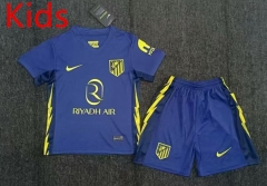 2025-2026 Atletico Madrid Away Blue Kids/Youth Soccer Uniform-2483